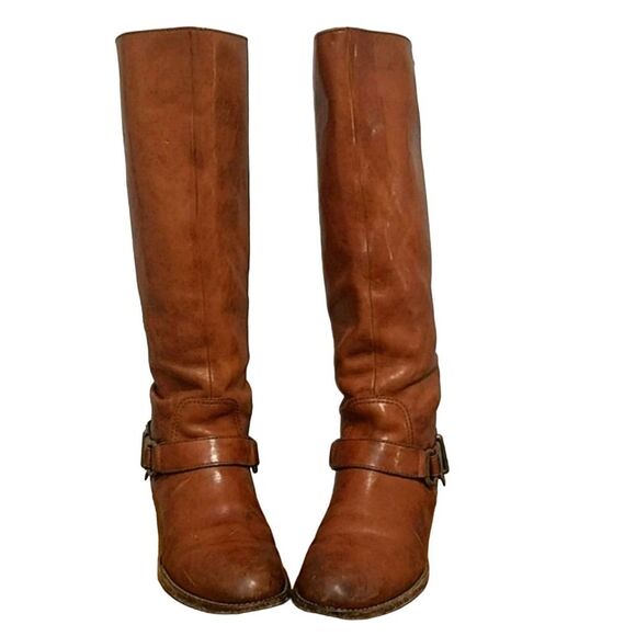 Coach VTG Natalie Brown leather harness tall Riding boots Women's 6B - Picture 11 of 15